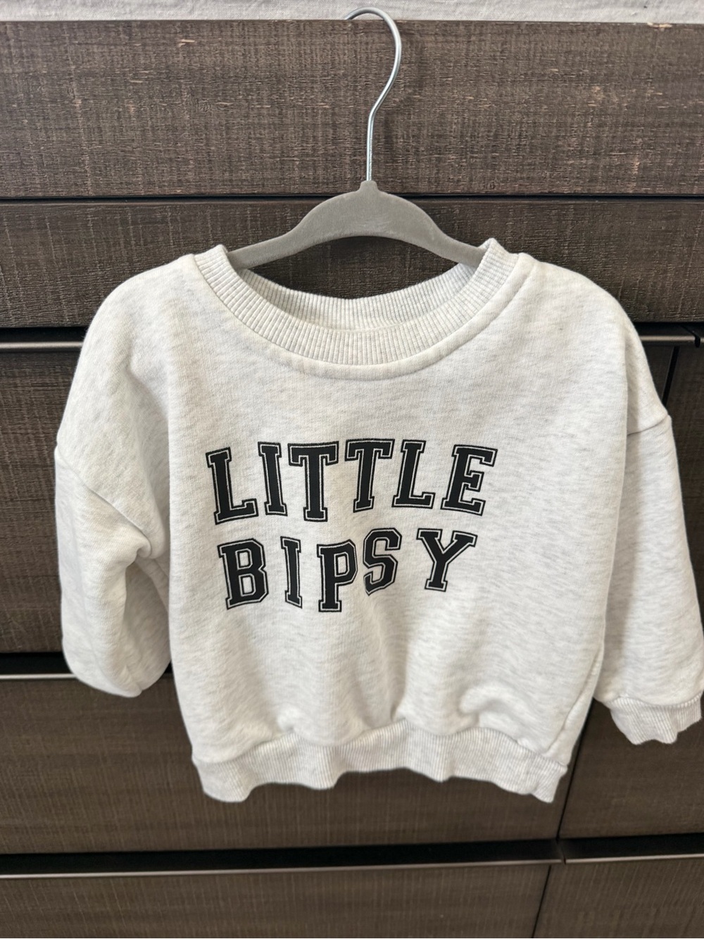 Little Bipsy Cream Sweatshirt with Black Lettering